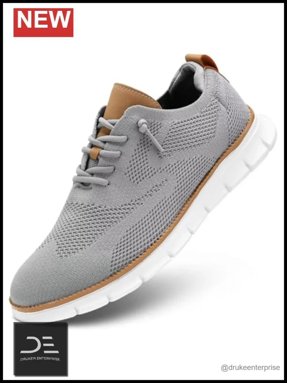 Men's Mesh Oxfords Business Casual Walking Sneakers Lightweight Memory Foam